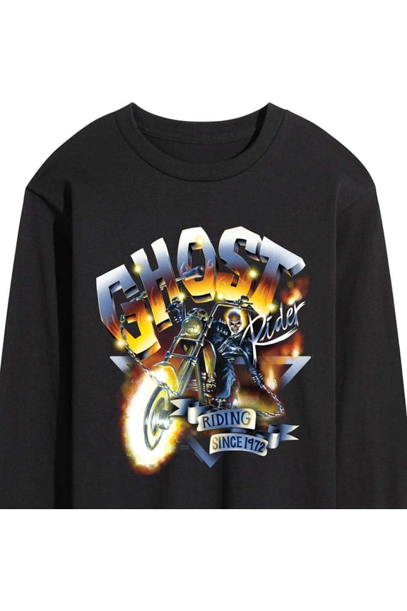 - Ghost Rider Biker - Men's Long Sleeve Graphic T-Shirt