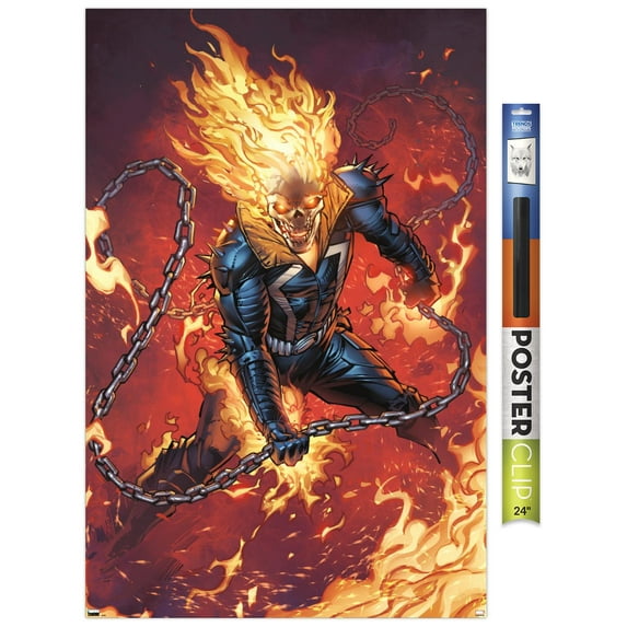 Marvel Ghost Rider - Flaming Chain Wall Poster, 22.375" x 34"