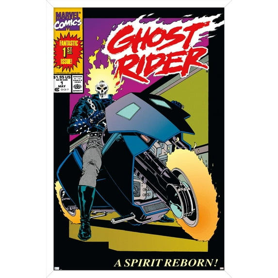 Marvel Ghost Rider - Ghost Rider #1 Wall Poster, 14.725" x 22.375" Framed