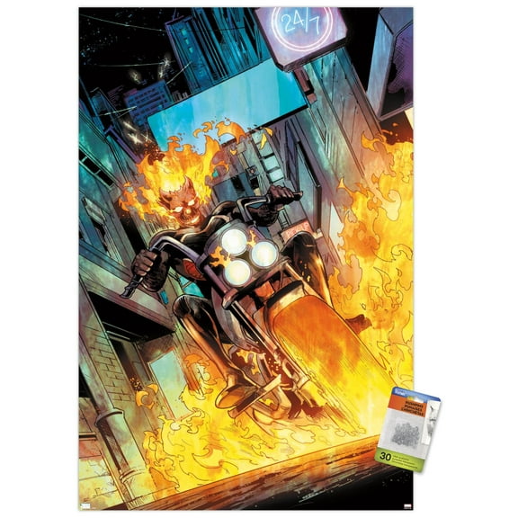 Marvel Ghost Rider - Ghost Rider #18 Wall Poster with Pushpins, 22.375" x 34"