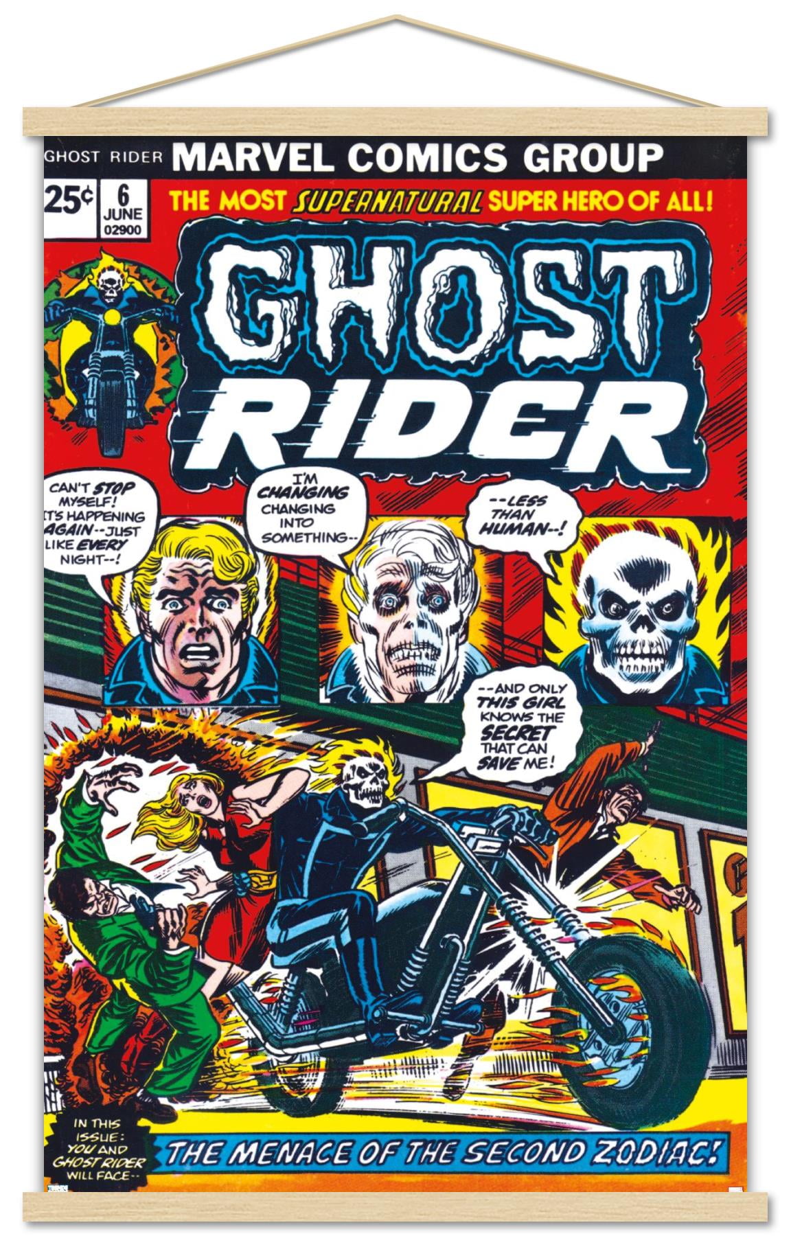 Marvel Ghost Rider - Ghost Rider #6 Wall Poster with Magnetic Frame, 22 ...