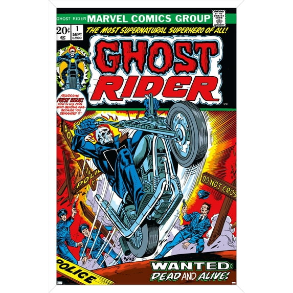 Marvel Ghost Rider - Heavens On Fire #1: Ghost Rider #1 Wall Poster, 14.725" x 22.375" Framed