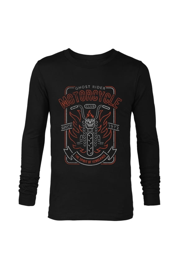 Ghost Rider Motorcycle Club - Long Sleeve T-Shirt for Men - Customized-Black
