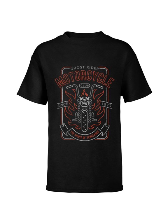 Ghost Rider Motorcycle Club - Short Sleeve T-Shirt for Kids - Customized-Black