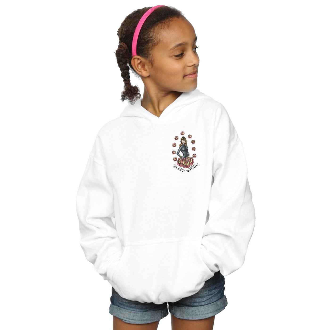 Marvel Kids' "Brick Widow" Hoodie - Black Widow Themed Pullover For Boys & Girls