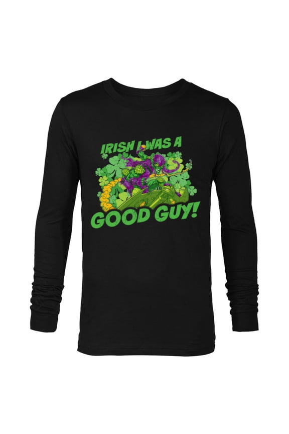 Green Goblin Irish I Was a Good Guy St Patrick’s Day - Long Sleeve T-Shirt for Men - Customized-Black
