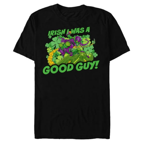Marvel Green Goblin Irish I Was a Good Guy St Patrick’s Day - Short Sleeve Blended T-Shirt for Adults - Customized-Black