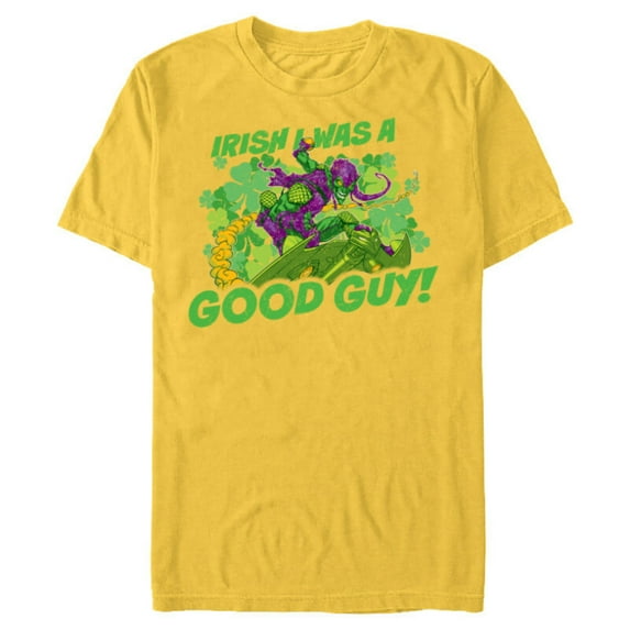 Marvel Green Goblin Irish I Was a Good Guy St Patrick’s Day - Short Sleeve Blended T-Shirt for Adults - Customized-Yellow