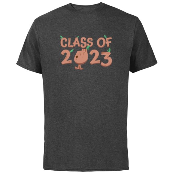 Marvel Groot Class of 2023 Graduation - Short Sleeve Cotton T-Shirt for Adults - Customized-Charcoal