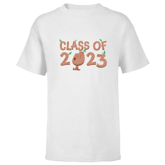 Marvel Groot Class of 2023 Graduation - Short Sleeve T-Shirt for Kids - Customized-White