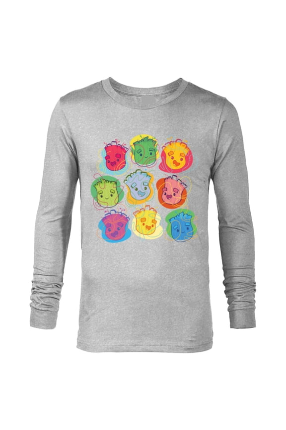 Groot Faces 1970s Retro Guardians of the Galaxy - Long Sleeve T-Shirt for Men - Customized-Athletic Heather