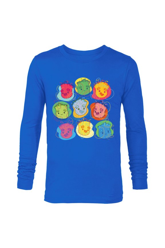 Groot Faces 1970s Retro Guardians of the Galaxy - Long Sleeve T-Shirt for Men - Customized-Navy