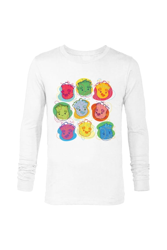 Groot Faces 1970s Retro Guardians of the Galaxy - Long Sleeve T-Shirt for Men - Customized-White