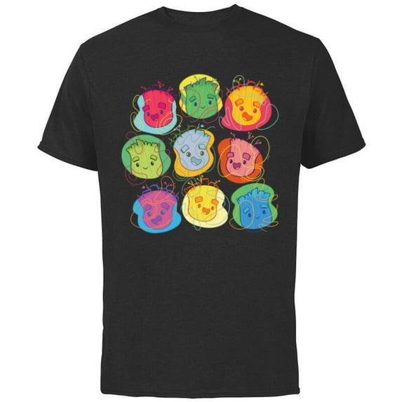 Marvel Groot Faces 1970s Retro Guardians of the Galaxy - Short Sleeve Cotton T-Shirt for Adults - Customized-Black