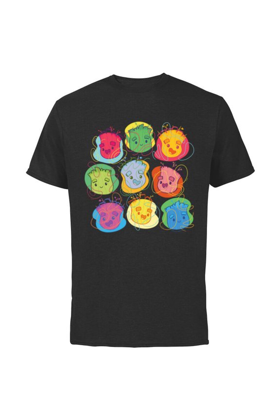 Groot Faces 1970s Retro Guardians of the Galaxy - Short Sleeve Cotton T-Shirt for Adults - Customized-Black