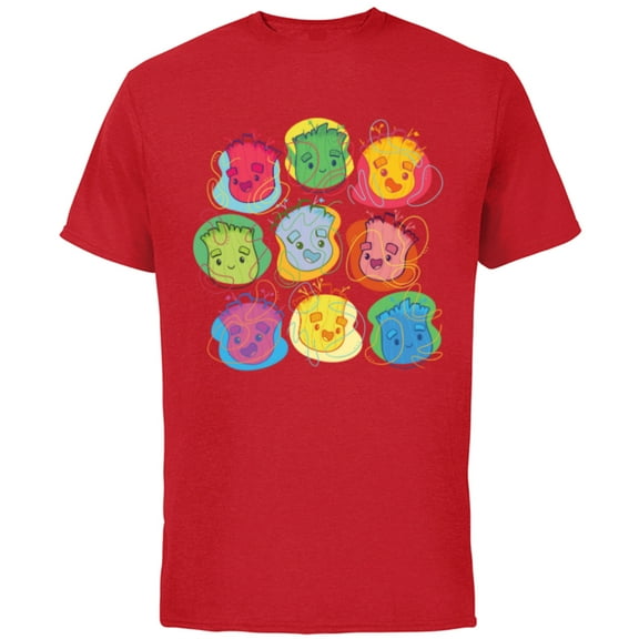 Marvel Groot Faces 1970s Retro Guardians of the Galaxy - Short Sleeve Cotton T-Shirt for Adults - Customized-Red