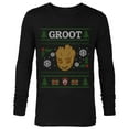thumbnail image 1 of Marvel Groot Guardians of the Galaxy Ugly Christmas Sweater - Long Sleeve T-Shirt for Men - Customized-Black, 1 of 5