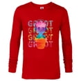 thumbnail image 1 of Marvel Groot Headphones & Flowerpot Rainbow Colors - Long Sleeve T-Shirt for Men - Customized-New Red, 1 of 5