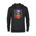 thumbnail image 1 of Marvel Groot Headphones & Flowerpot Rainbow Colors - Pullover Hoodie for Adults - Customized-Black, 1 of 5
