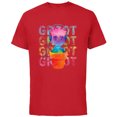 thumbnail image 1 of Marvel Groot Headphones & Flowerpot Rainbow Colors - Short Sleeve Cotton T-Shirt for Adults - Customized-Red, 1 of 5