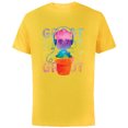thumbnail image 1 of Marvel Groot Headphones & Flowerpot Rainbow Colors - Short Sleeve Cotton T-Shirt for Adults - Customized-Yellow, 1 of 5