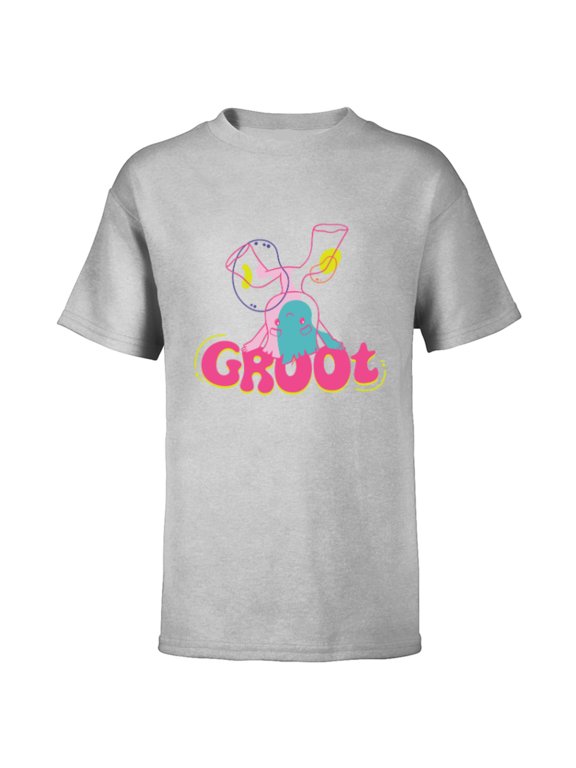 Groot Headstand 1970s Retro Guardians of the Galaxy - Short Sleeve T-Shirt for Kids - Customized-Athletic Heather