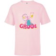thumbnail image 1 of Marvel Groot Headstand 1970s Retro Guardians of the Galaxy - Short Sleeve T-Shirt for Kids - Customized-Soft Pink, 1 of 5
