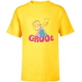 thumbnail image 1 of Marvel Groot Headstand 1970s Retro Guardians of the Galaxy - Short Sleeve T-Shirt for Kids - Customized-Yellow, 1 of 5