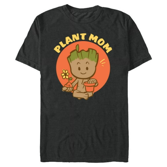 Marvel Groot Plant Mom Gardening Birthday Mother’s Day - Short Sleeve Blended T-Shirt for Adults - Customized-Dark Heather