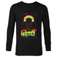 thumbnail image 1 of Marvel Groot Rainbow in Space Guardians of the Galaxy - Long Sleeve T-Shirt for Men - Customized-Black, 1 of 5