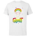 thumbnail image 1 of Marvel Groot Rainbow in Space Guardians of the Galaxy - Short Sleeve Cotton T-Shirt for Adults - Customized-White, 1 of 5