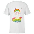 thumbnail image 1 of Marvel Groot Rainbow in Space Guardians of the Galaxy - Short Sleeve T-Shirt for Kids - Customized-White, 1 of 5