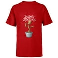 thumbnail image 1 of Marvel Groot Season's Grootings Holiday - Short Sleeve T-Shirt for Kids- Customized-Red, 1 of 5