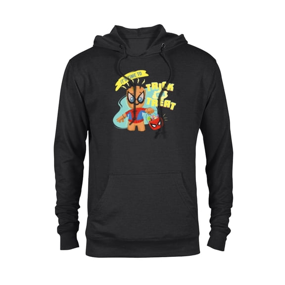 Marvel Groot in Spider-Man Costume Trick or Treat Halloween - Pullover Hoodie for Adults - Customized-Black