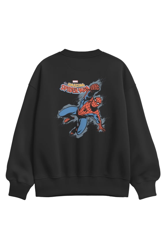 - Grunge Spider-Man - Women's Oversized Fleece Crew Sweatshirt