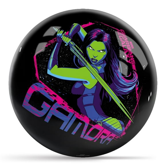 Marvel Guardian of the Galaxy Gamora Undrilled Bowling Ball