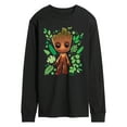 thumbnail image 1 of Marvel Guardians of the Galaxy - Baby Groot Leaf - Men's Long Sleeve Graphic T-Shirt, 1 of 5