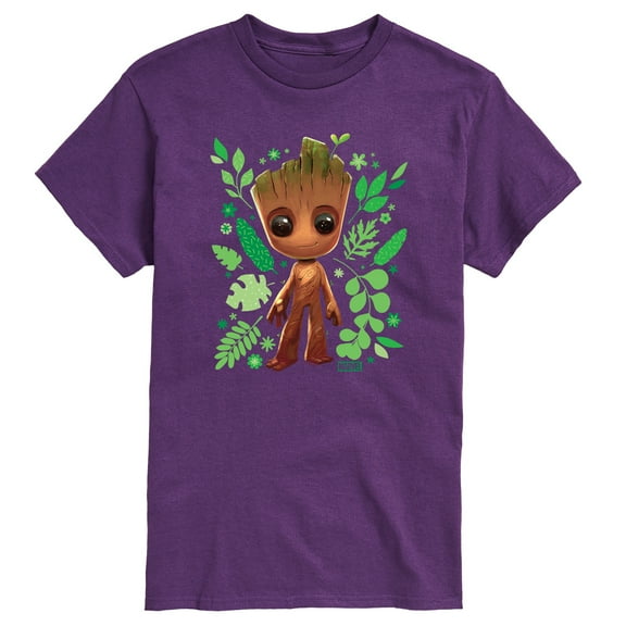 Marvel Guardians of the Galaxy - Baby Groot Leaf - Men's Short Sleeve Graphic T-Shirt
