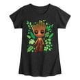 thumbnail image 1 of Marvel Guardians of the Galaxy - Baby Groot Leaf - Toddler And Youth Girls Fitted Short Sleeve Graphic T-Shirt, 1 of 5