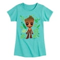 thumbnail image 1 of Marvel Guardians of the Galaxy - Baby Groot Leaf - Toddler And Youth Girls Fitted Short Sleeve Graphic T-Shirt, 1 of 5