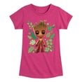 thumbnail image 1 of Marvel Guardians of the Galaxy - Baby Groot Leaf - Toddler And Youth Girls Fitted Short Sleeve Graphic T-Shirt, 1 of 5