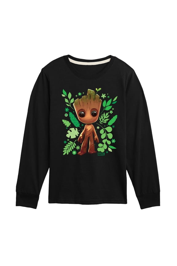 Guardians of the Galaxy - Baby Groot Leaf - Toddler And Youth Long Sleeve Graphic T-Shirt
