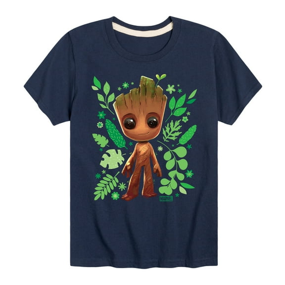 Marvel Guardians of the Galaxy - Baby Groot Leaf - Toddler And Youth Short Sleeve Graphic T-Shirt