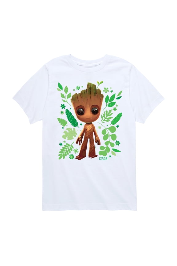 - Guardians of the Galaxy Baby Groot Leaf Short Sleeve Graphic T-Shirt