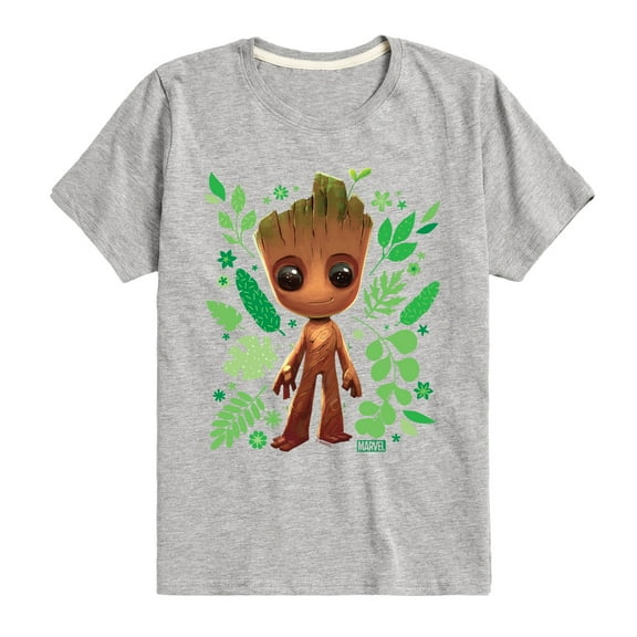 Marvel Guardians of the Galaxy - Baby Groot Leaf - Toddler And Youth Short Sleeve Graphic T-Shirt
