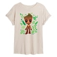 thumbnail image 1 of Marvel Guardians of the Galaxy - Baby Groot Leaf - Women's Oversized Graphic T-Shirt, 1 of 5