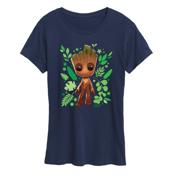 Marvel Guardians of the Galaxy - Baby Groot Leaf - Women's Short Sleeve Graphic T-Shirt