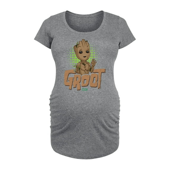Marvel Guardians of the Galaxy - Baby Groot - Maternity Scoop Neck Graphic T-Shirt