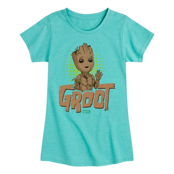 Marvel Guardians of the Galaxy - Baby Groot - Toddler And Youth Girls Fitted Short Sleeve Graphic T-Shirt