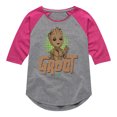 thumbnail image 1 of Marvel Guardians of the Galaxy - Baby Groot - Toddler And Youth Girls Shirt Tail Raglan, 1 of 5